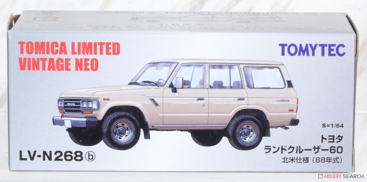 TLV-N268b Land Cruiser60 North American Specification 1988 (Beige Metallic) (Diecast Car) Package1