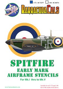 Spitfire Early Mark Airframe Stencils (Decal)