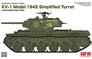 KV-1 Model 1942 Simplified Turret w/Workable Track Links (Plastic model)