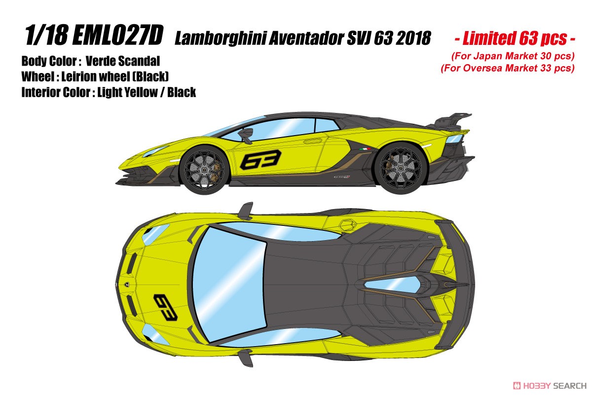 Lamborghini Aventador SVJ 63 2018 ヴェルデスキャンダル (ミニカー) その他の画像1