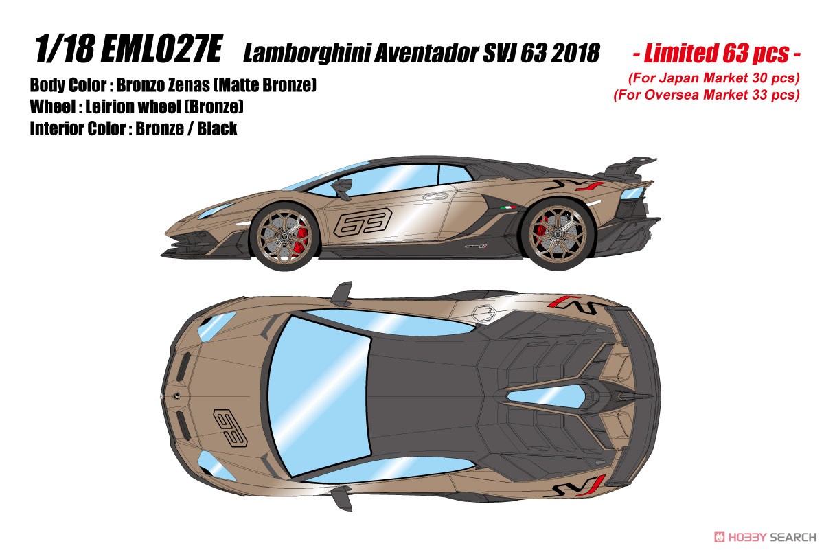 Lamborghini Aventador SVJ 63 2018 ブロンゾゼナス (ミニカー) その他の画像1