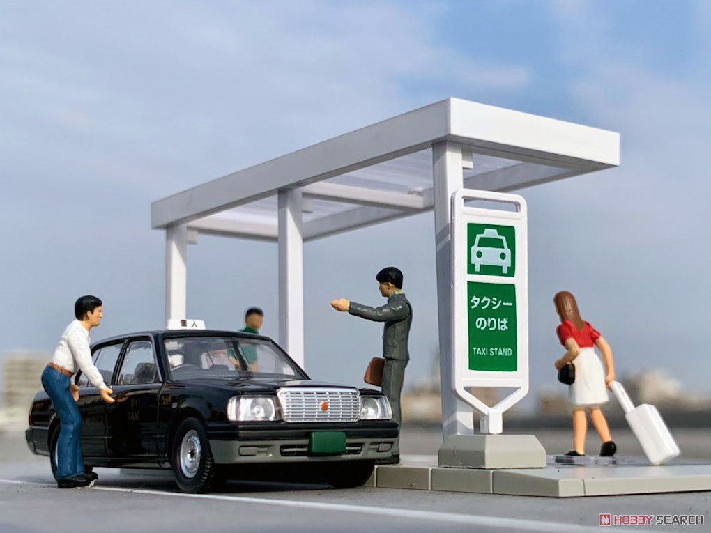 Diorama Collection64 #CarSnap04b Cabstand w/Toyota Crown Comfort (Diecast Car) Other picture1