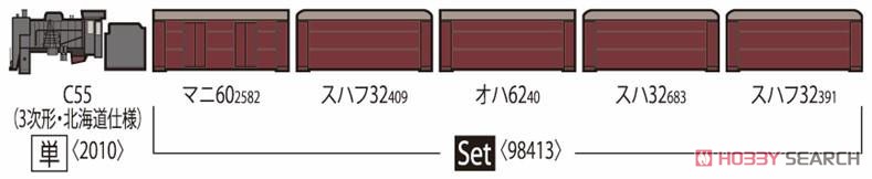 J.N.R. Old-model Coach (Soya Main Line/Local Train) (5-Car Set) (Model Train) About item2