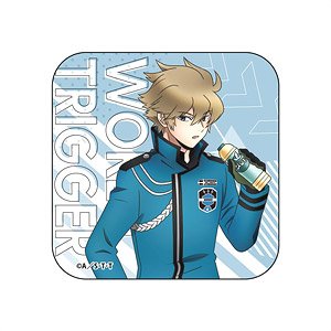 ワールドトリガー 休息 スクエア缶バッジ ヒュース (キャラクターグッズ)
