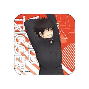 ワールドトリガー 休息 スクエア缶バッジ 影浦雅人 (キャラクターグッズ)