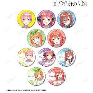 映画『五等分の花嫁』 描き下ろし 制服エプロン トレーディング缶バッジ (10個セット) (キャラクターグッズ)