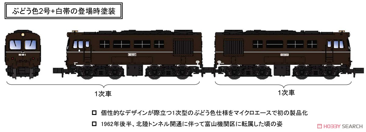 DD50-1 + DD50-3 Grape Color Toyama Railyard Two Car Set (2-Car Set) (Model Train) Other picture1