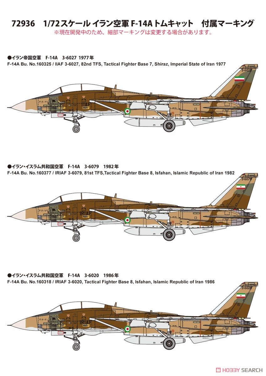IRIAF F-14A Tomcat (Limited Edition) (Plastic model) Color1