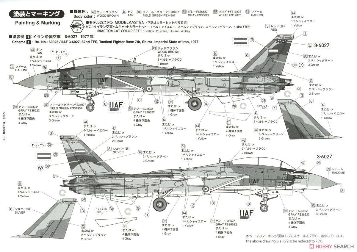 IRIAF F-14A Tomcat (Limited Edition) (Plastic model) Color5