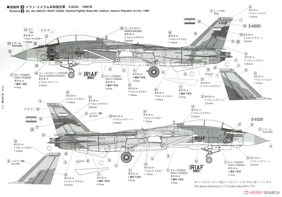 IRIAF F-14A Tomcat (Limited Edition) (Plastic model) Color7