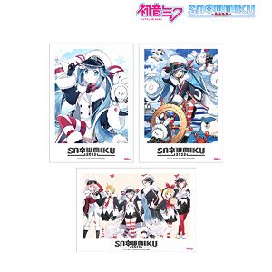 Snow Miku 2022 Snow Miku A3 Mat Processing Poster (Set of 3) (Anime Toy)