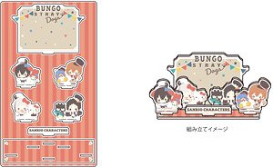 Premium Acrylic Diorama Plate [Bungo Stray Dogs x Sanrio Characters] 01 Parallel Design (Anime Toy)