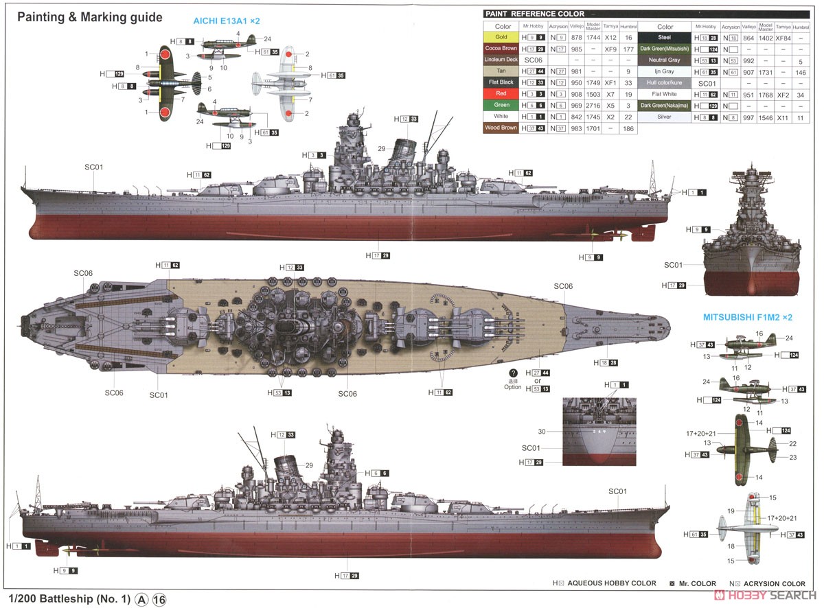 IJN Battleship Yamato (Plastic model) Color3