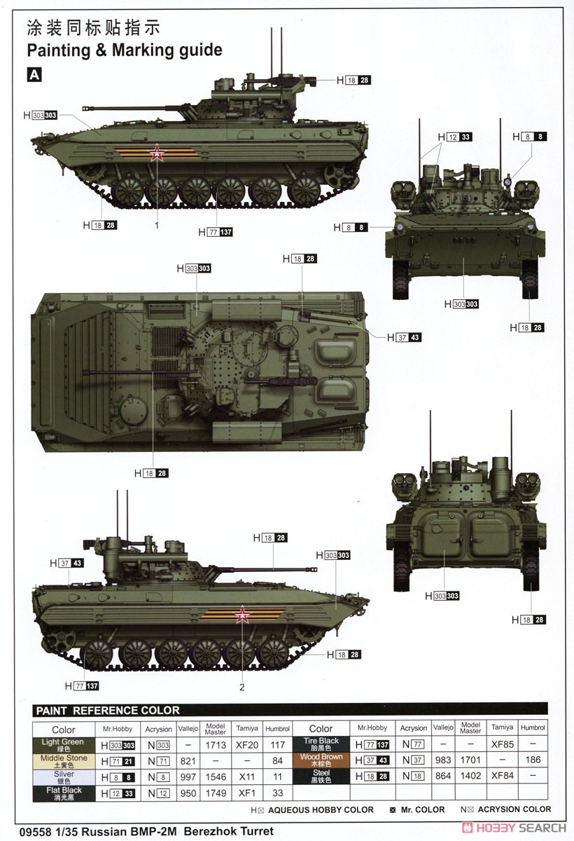 ロシア連邦軍 BMP-2M `ベレゾク砲塔` (プラモデル) 塗装2
