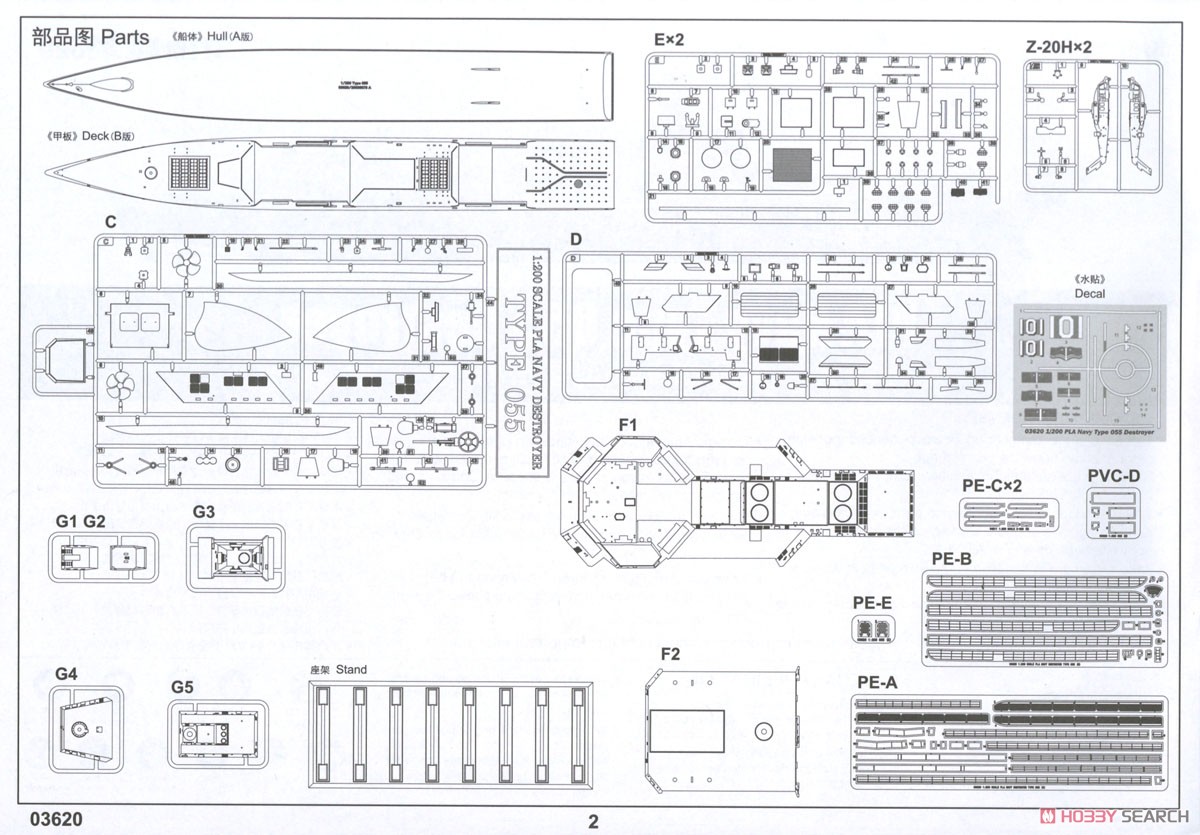 PLA Navy Type 055 Destroyer (Plastic model) Assembly guide11