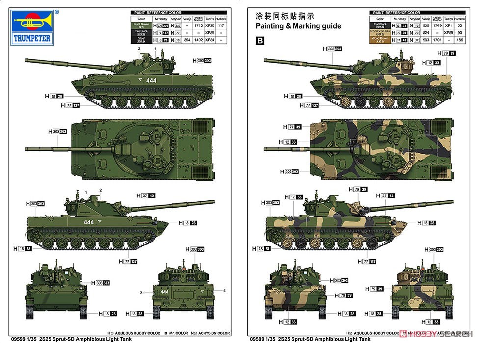 2S25 Sprut-SD Amphibious Light Tank (Plastic model) Color1