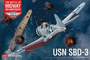 SBD-3 Dauntless Dive Bomber `Battle of Midway` (Plastic model)