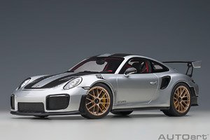 Porsche 911 (991.2) GT2 RS Weissach Package ( Metallic Silver / Carbon Black ) (Diecast Car)