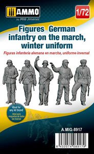 Figures German Infantry on The March, Winter Uniform (Set of 5) (Plastic model)