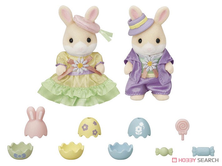 Marguerite Rabbits Easter Pair set (Sylvanian Families) Item picture1