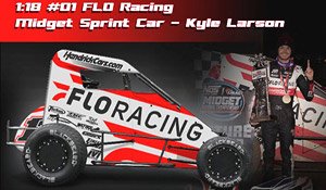 FLO Racing Midget Sprint Car 2022 #01 Kyle Larson (ミニカー)
