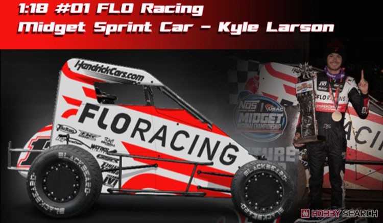 FLO Racing Midget Sprint Car 2022 #01 Kyle Larson (ミニカー) その他の画像1
