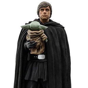 The Mandalorian - Iron Studios 1/10 Scale Statue: Art Scale - Luke Skywalker (with Grogu) (Completed)