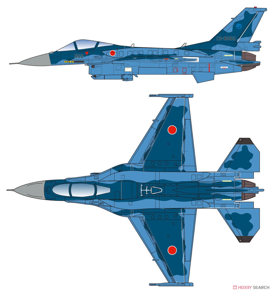 航空自衛隊 戦闘機 F-2A改 能力向上改修型 (想定仕様) (プラモデル) 塗装1
