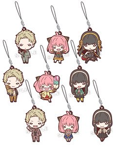 Nitotan Spy x Family Rubber Mascot (Set of 9) (Anime Toy)