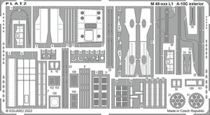 Photo-Etched Parts for A-10C Thunderbolt II Exterior (for Platz/Italeri) (Plastic model)