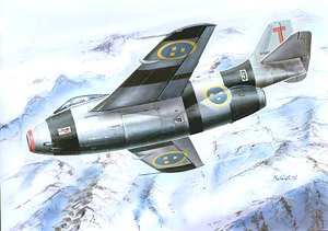 SAAB J-29F Tunnan [Sweden & Austria] (Plastic model)