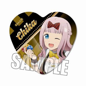 ハート缶バッジ かぐや様は告らせたい？～天才たちの恋愛頭脳戦～ 藤原千花 ディーラーver. (キャラクターグッズ)