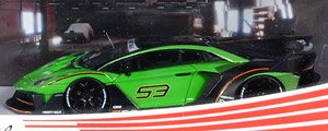 LB-SILHOUETTE WORKS LBWK 700 GT EVO Pearl Green / Black (Diecast Car)