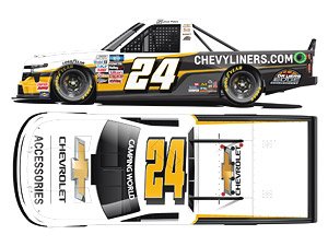 `ジャック・ウッド` #24 シェビーライナーズ.COM シボレー シルバラード NASCAR キャンピングワールド・トラックシリーズ 2022 (ミニカー)