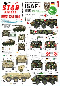 ISAF-Afghanistan # 1. GECON - Peacekeepers from Germany. Wiesel I MK 20, Fuchs APC, Fuchs NBC, Fuchs Sanitat. (Plastic model)