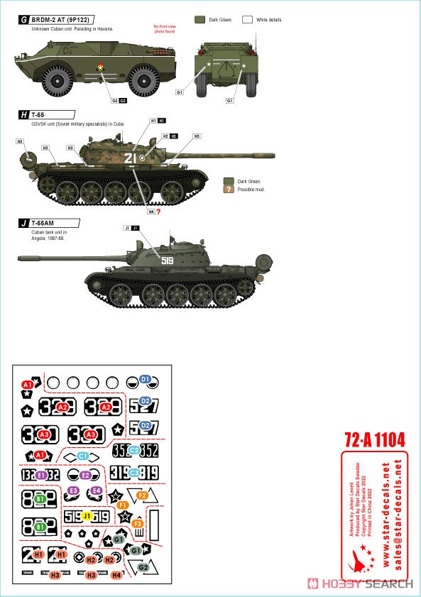 Tanks & AFVs in Cuba # 2. T-34/85, IS-2M, T-54A, T-55, T-55A, T-62A, ZSU-57-2, BRDM-2 (9P122). (Plastic model) その他の画像2