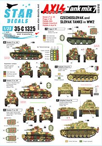 Axis Tank Mix # 7. Czechoslovak and Slovak Tanks in WW2. (Decal)