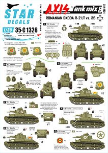 Axis Tank Mix # 8. Romanian Skoda R-2 LT vz. 35. (Decal)