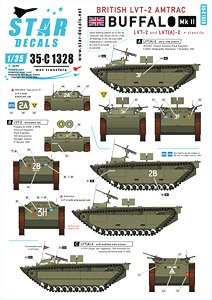 British LVT-2 Buffalo Mk II. LVT-2 and LVT(A)-2. Walcheren Landings, Nijmegen and the Rhine Crossing. (Decal)