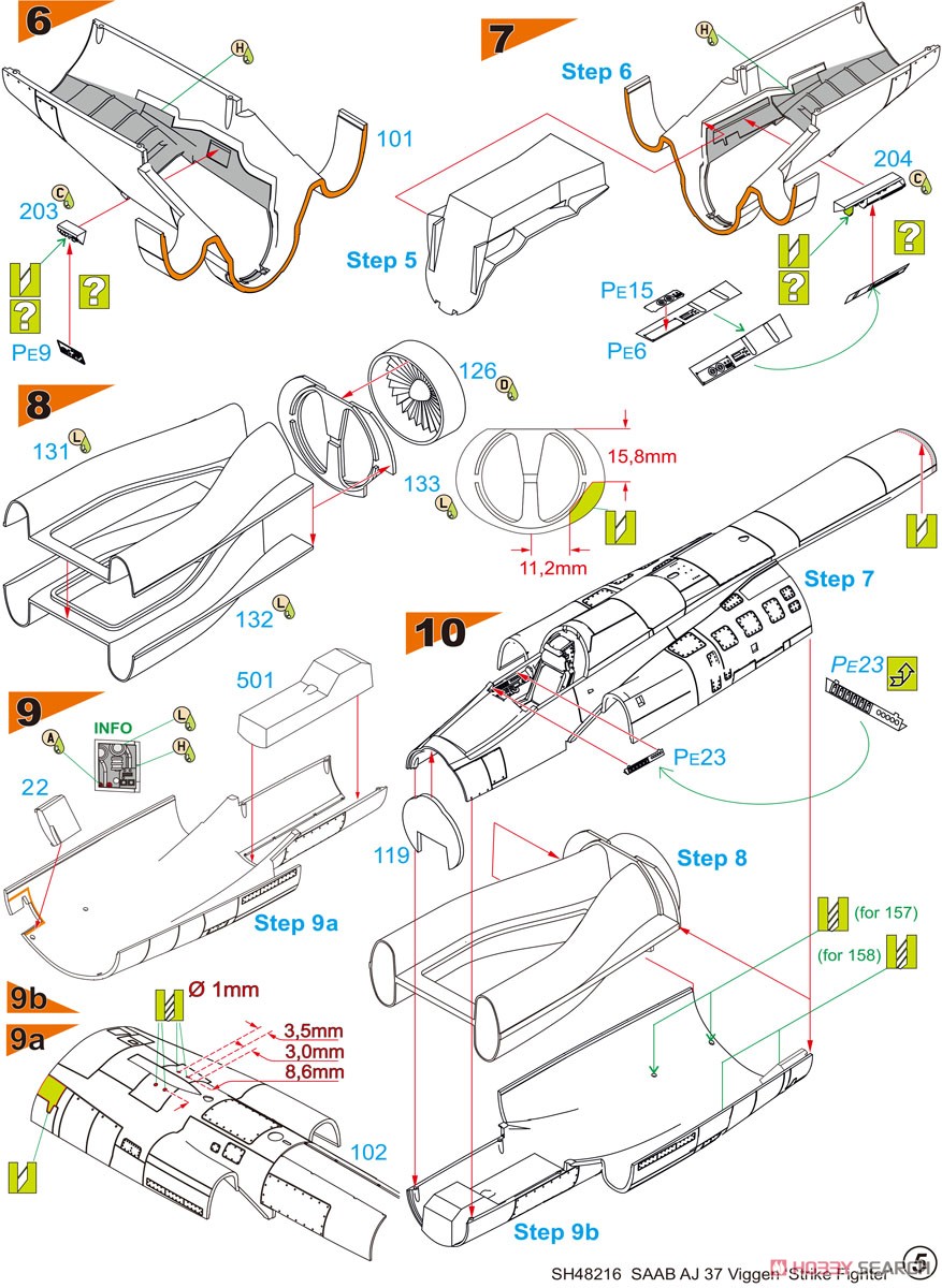 AJ-37 ビゲン 戦闘攻撃機 (プラモデル) 設計図4