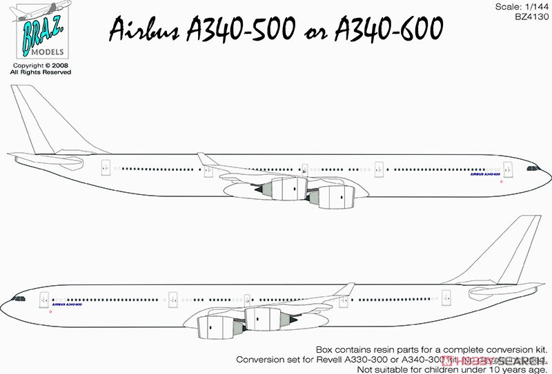 A340-5/600 コンバージョンセット (レベル用) ※デカール無し (プラモデル) その他の画像1