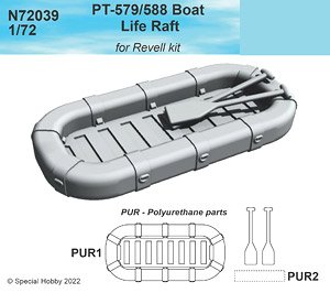 PT-579/588 Boat Life Raft (for Revell) (Plastic model)