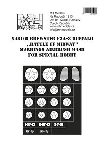Brewster F2A-3 Buffalo `Battle of Midway` Markings Airbrush Mask (for Special Hobby) (Plastic model)