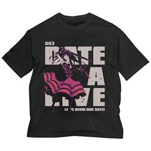 デート・ア・ライブIV 時崎狂三 ビッグシルエットTシャツ BLACK L (キャラクターグッズ)
