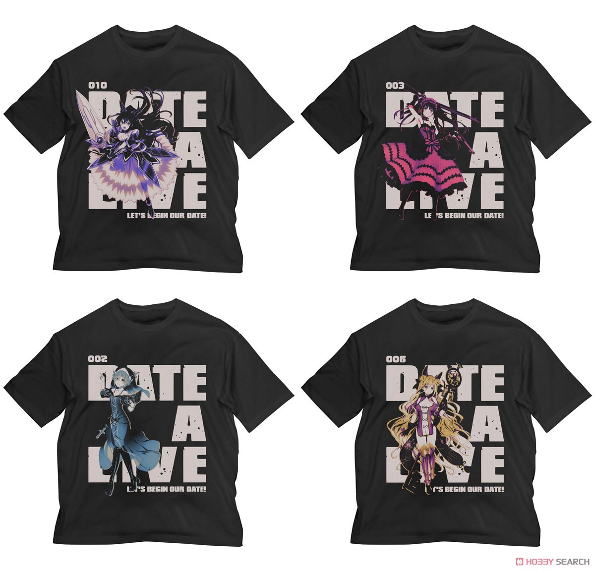 Date A Live IV Mukuro Hoshimiya Big Silhouette T-Shirt Black L (Anime Toy) Other picture1