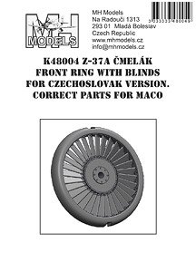 Z-37A Cmelak Front Ring with Blinds for the Czechoslovak Version.Correct Parts (for Maco) (Plastic model)