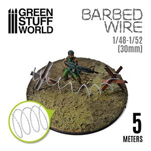 1/48 - 52 Photo-etched Plates Barbed Wire (Cable Diameter 0.7mm) 5m (Hobby Tool)