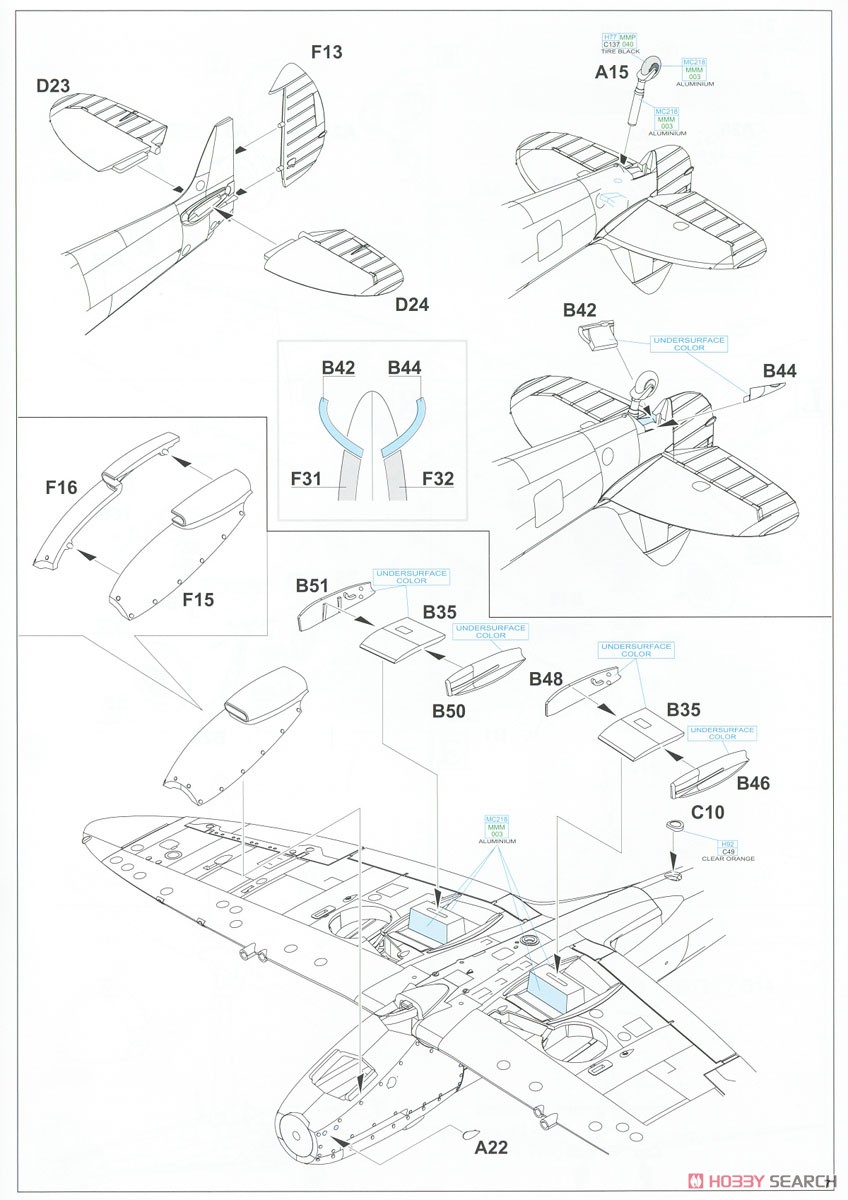 Spitfire Mk.VIII Weekend (Plastic model) Assembly guide5