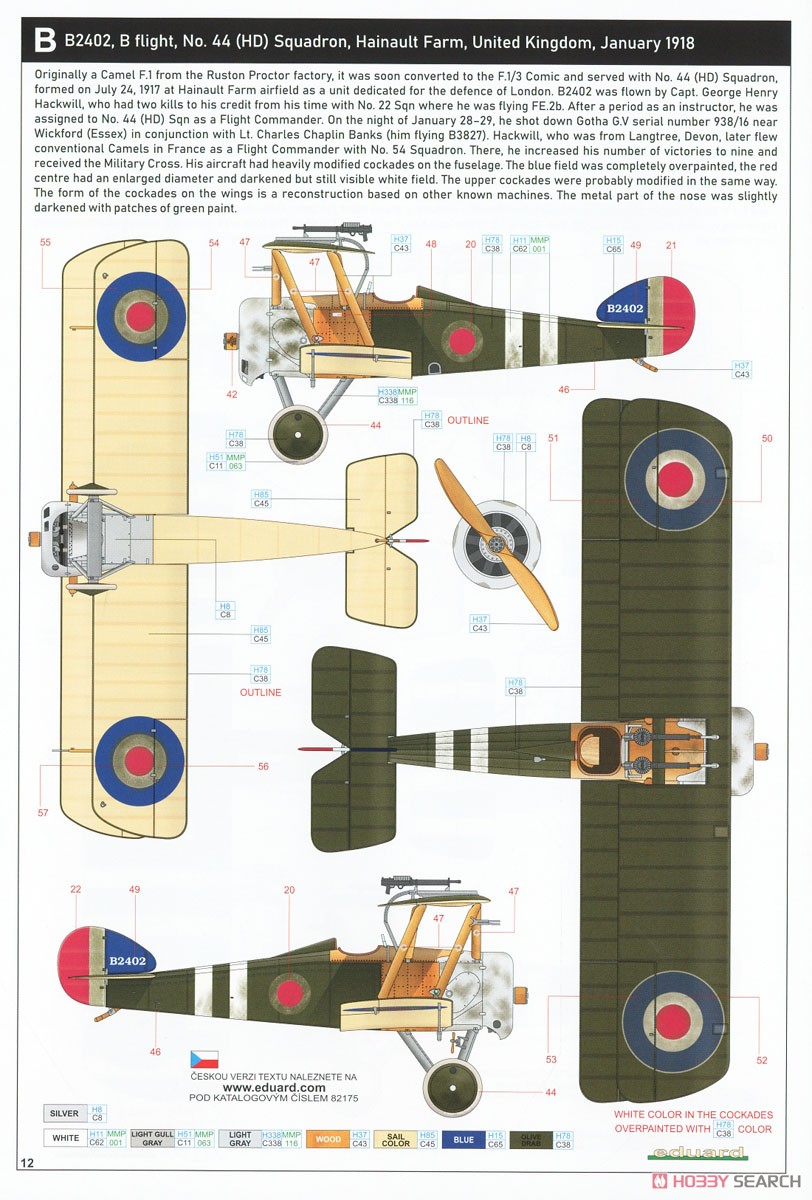 ソッピース キャメル `コミック` 夜間戦闘機 プロフィパック (プラモデル) 塗装4