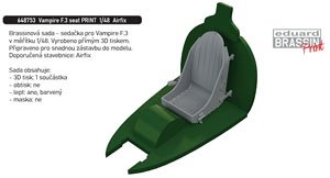 Vampire F.3 Seat (for Airfix) (Plastic model)